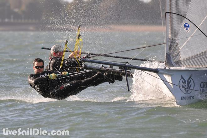 Events Clothing Steinlager ANZAC 18ft Skiffs, Day 3 © Brad Davies-LiveSailDie.com http://www.livesaildie.com